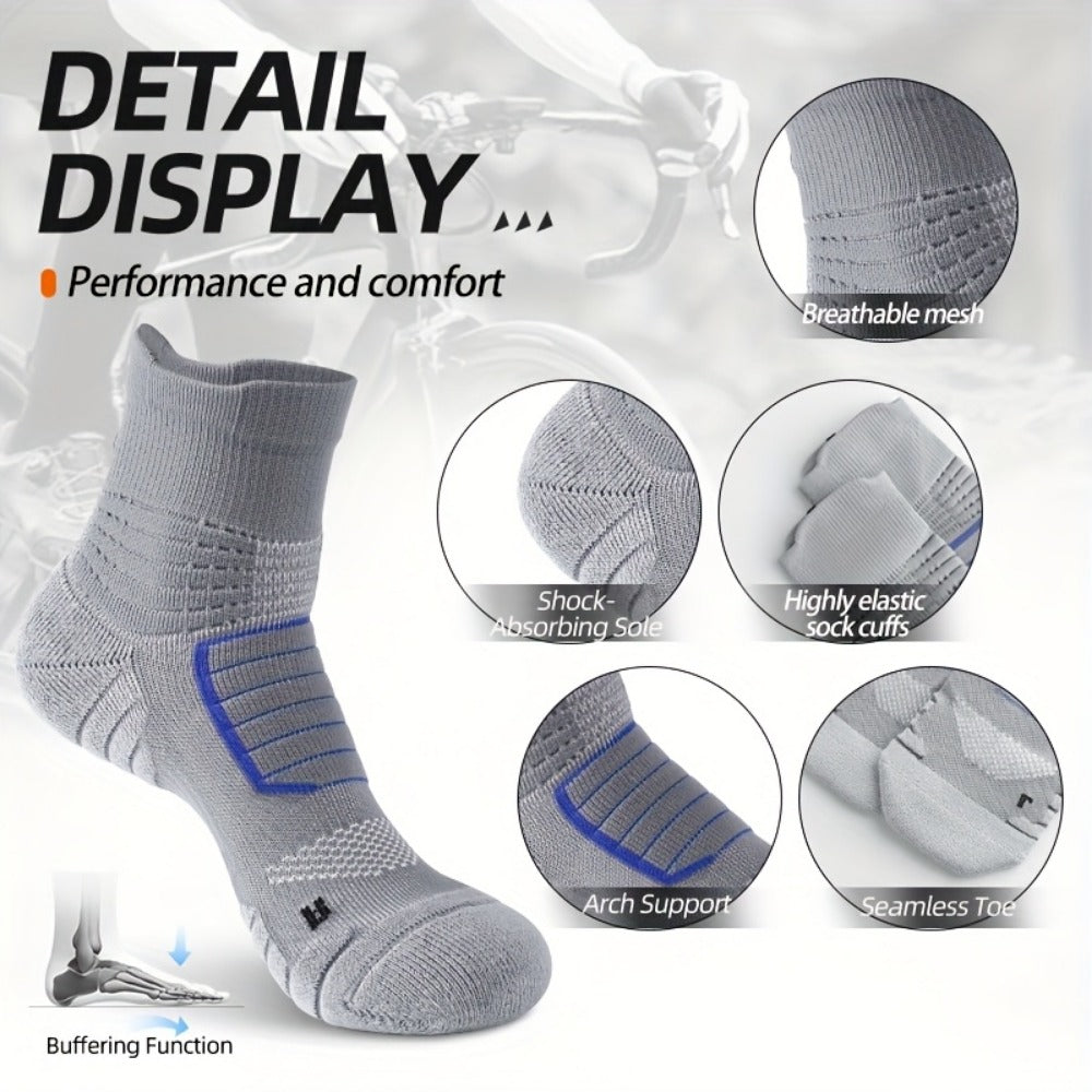 Men's Athletic Ankle Socks - 5-Pair Pack