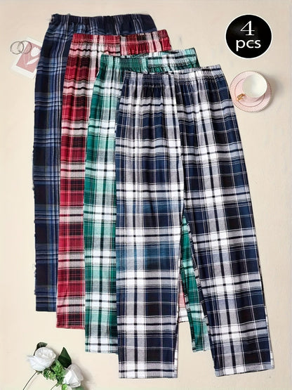 Men's Pajama Pants - Plaid Style 573925