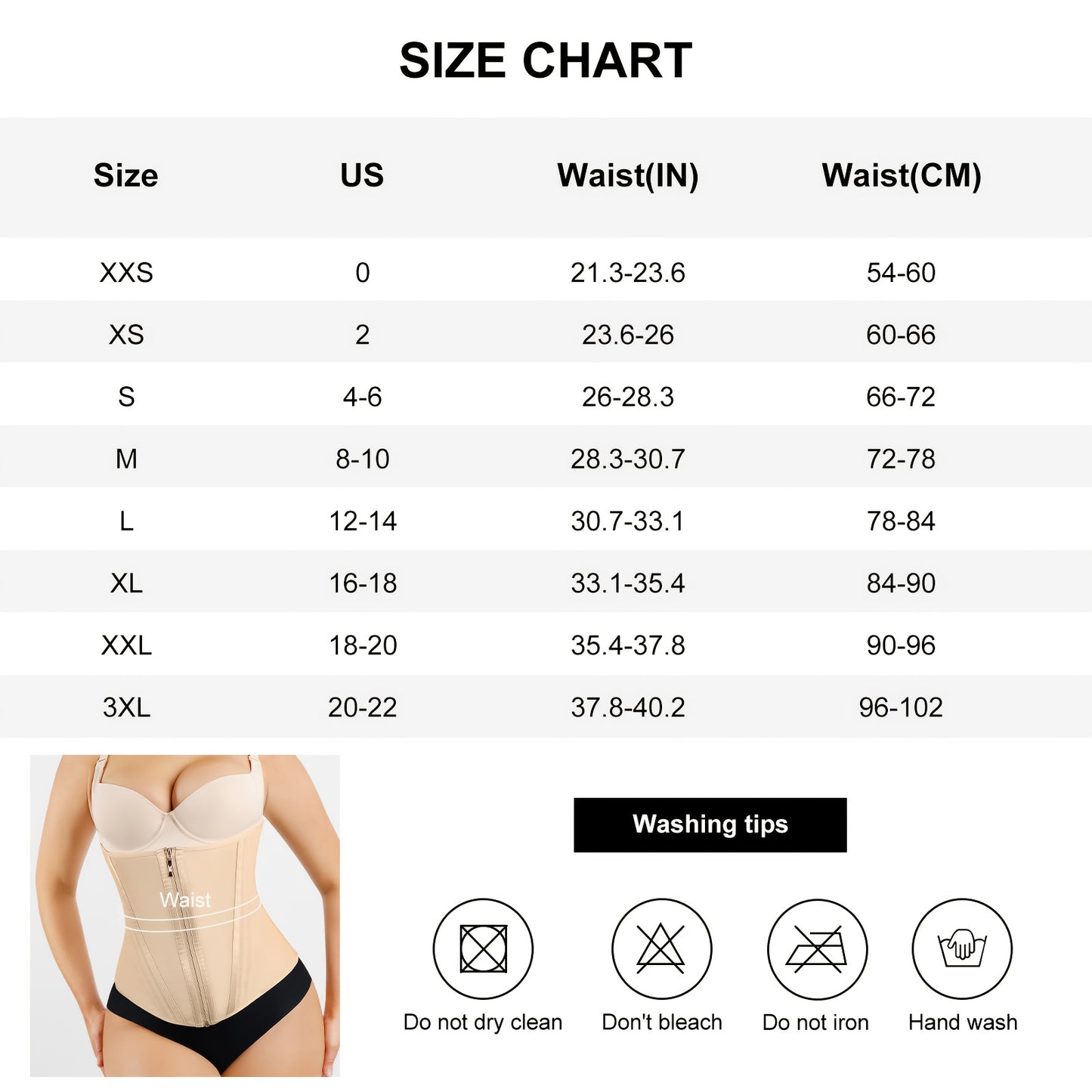 Women's Waist Trainer with Zipper Closure Hooks Corset Ideal for Gym Everyday - product view 8