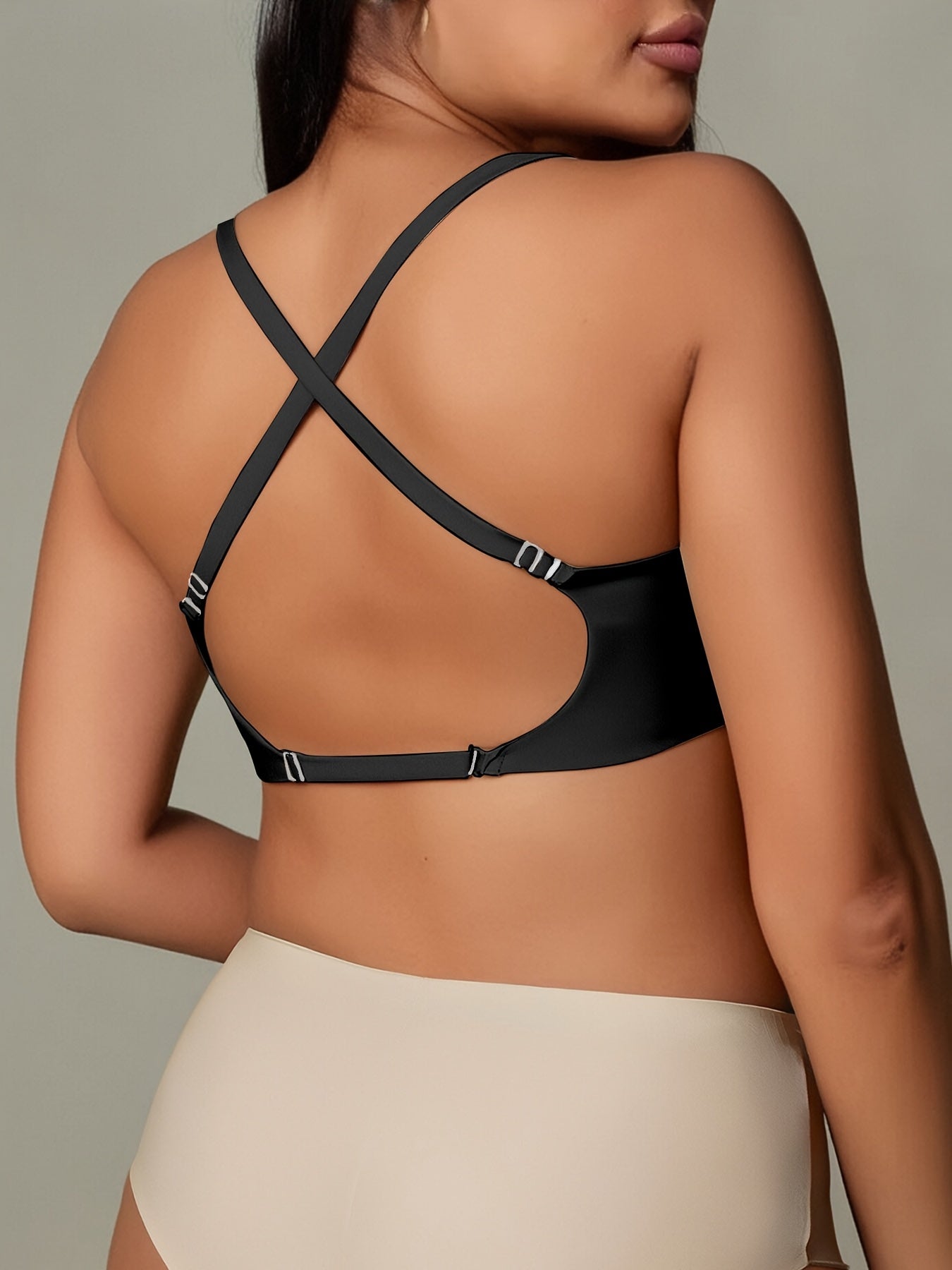EssElegance Seamless Bralette & Camisole Set - Wire-Free, 3-Way Convertible with Adjustable/Removable Straps, Cross-Back Design, Invisible Comfort High Support, Nude Color Palette (Light Beige) for Everyday Special Occasions, Elegant Undergarment