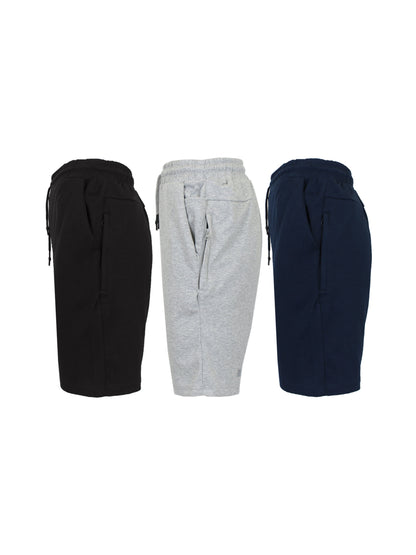 3-Pack Men's Tech Fleece Jogger Lounge Sweat Shorts (Sizes, S-2XL)