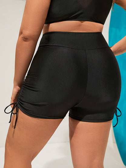 Women's Black Lace High-Waist Shorts - product view 8
