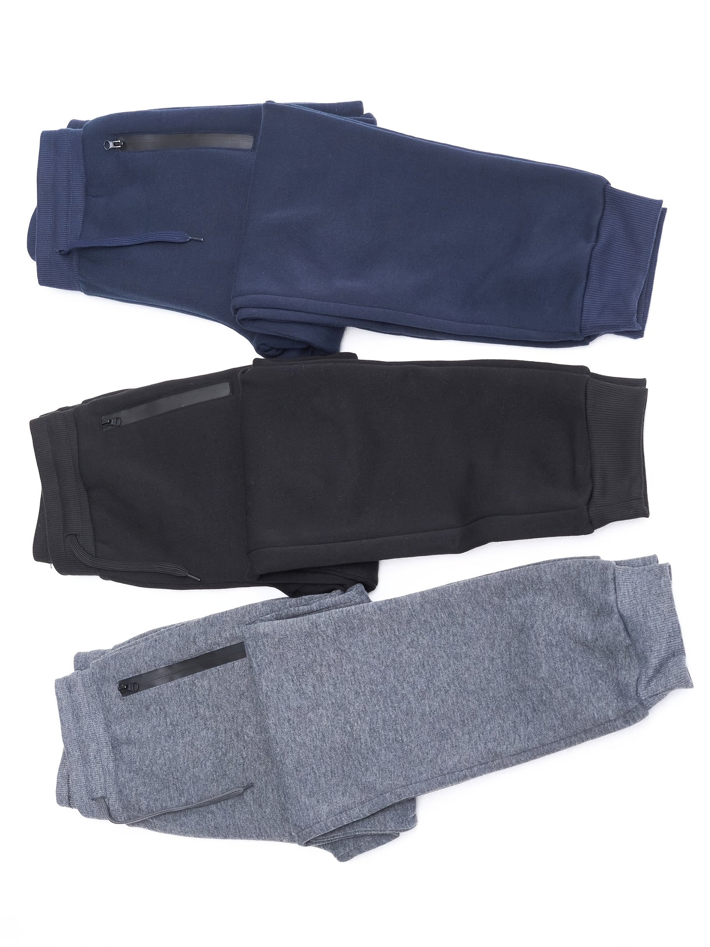 3Pk Boys Sweatpants Athletic Workout Kids Clothes Boys Joggers Pants with Zipper Pocket And Drawstring Size 4-20, Perfect for Outdoor
