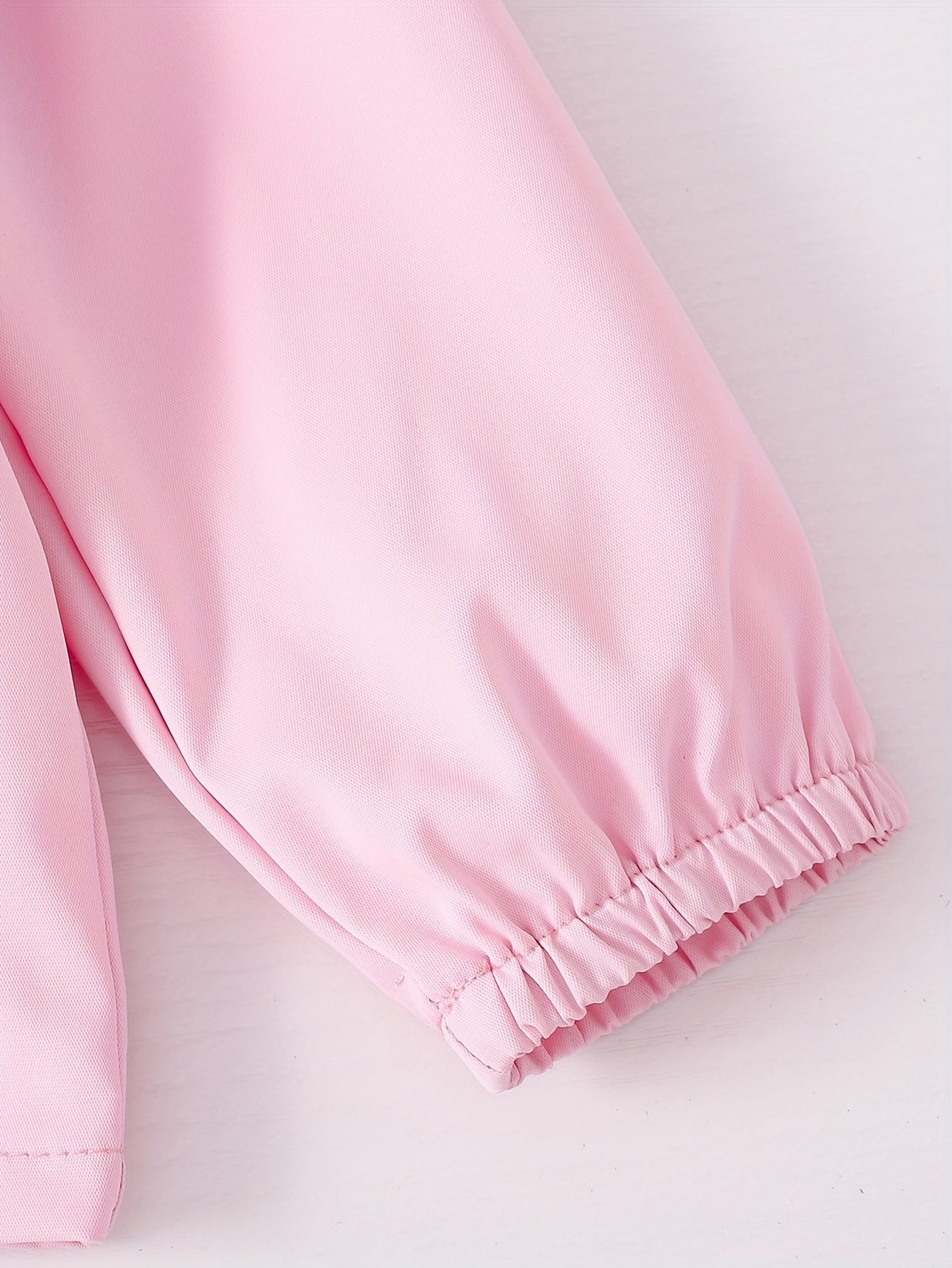 2pcs Girls' Rose Pink and Pink Zipper Hoodie Top with Rose Pink Long Pants Casual Set, Perfect for Outdoor