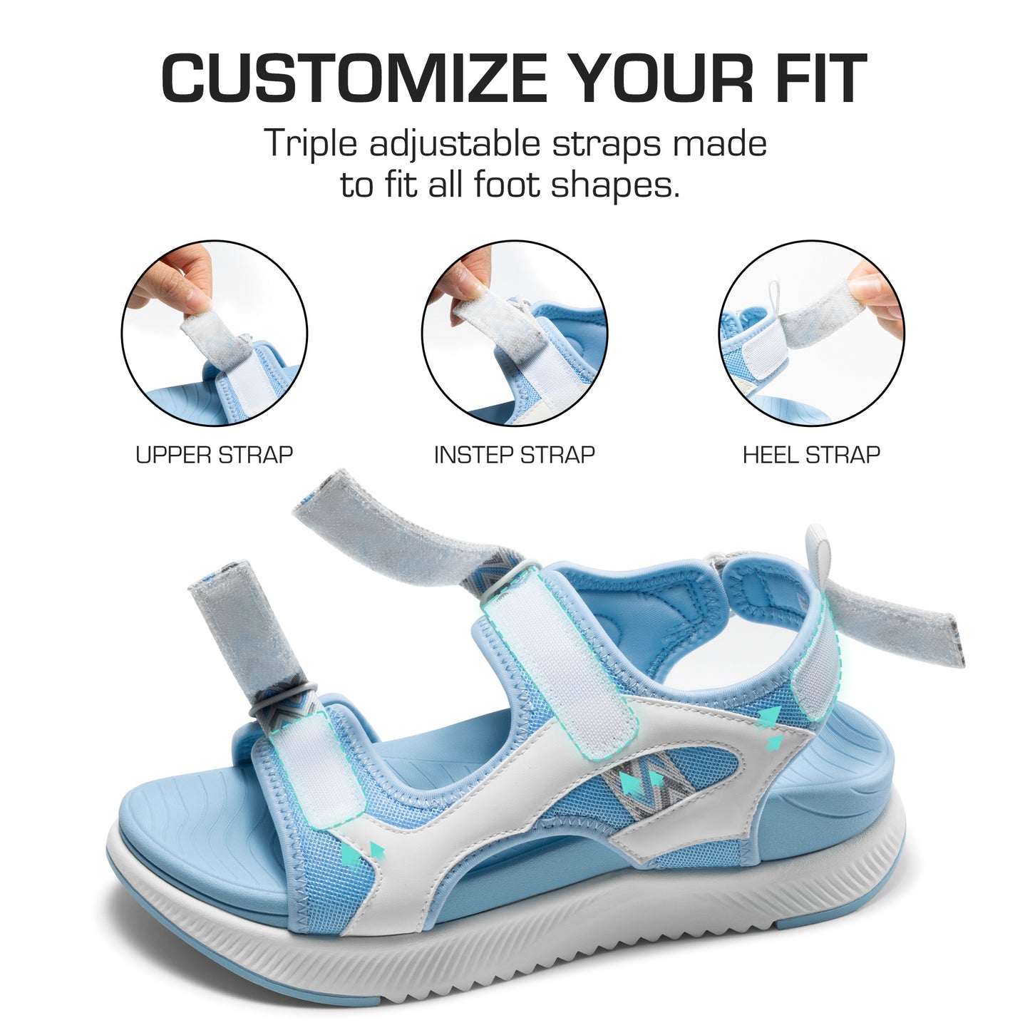 Women's Walking Sandals Hiking Sandals Women Sandals Sport Sandals Thick Athletic Cushion Adjustable Strap Adjustable Straps Comfortable Shoes Brand Women Shoes