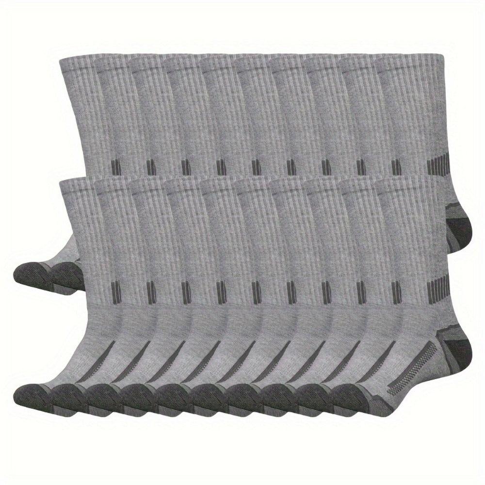 Men's Colorblock Crew Socks - 40-Pair Pack
