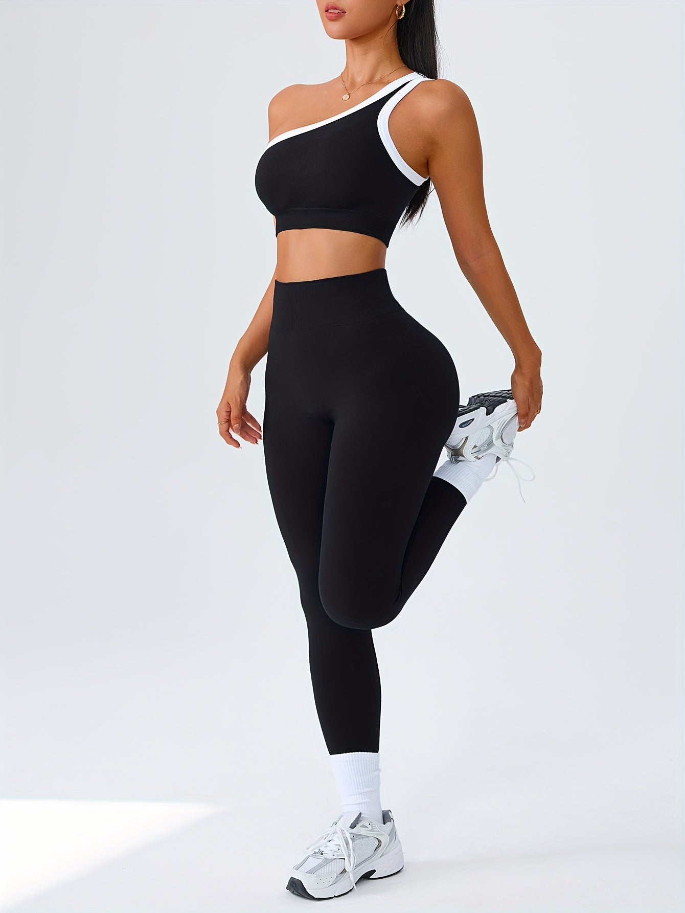 Women's Navy Blue Color High-Waist Leggings - product view 25