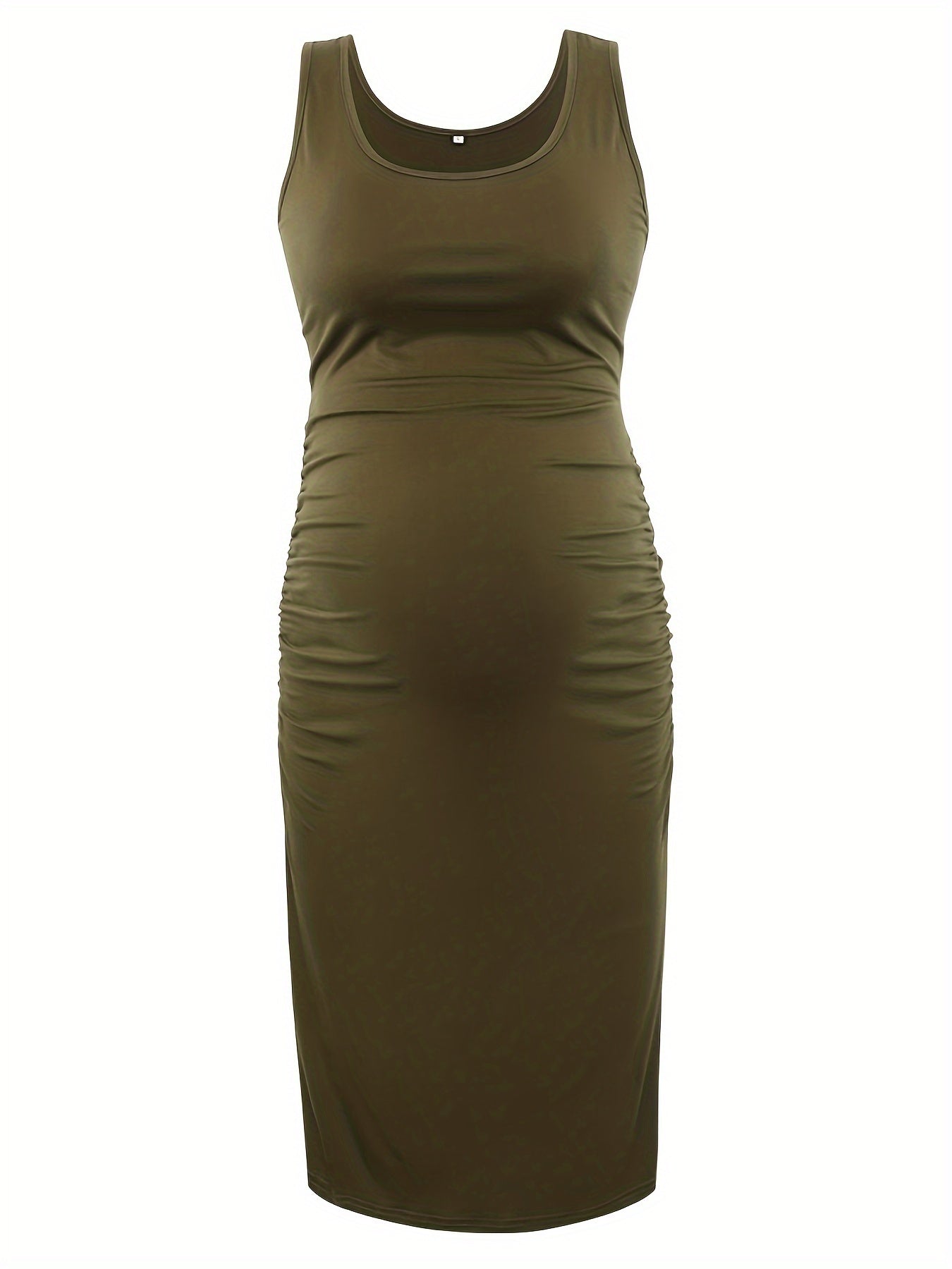 Women Summer Sleeveless Maternity Dress Pregnancy Tank Scoop Neck Mama Clothes Casual Bodycon Clothing