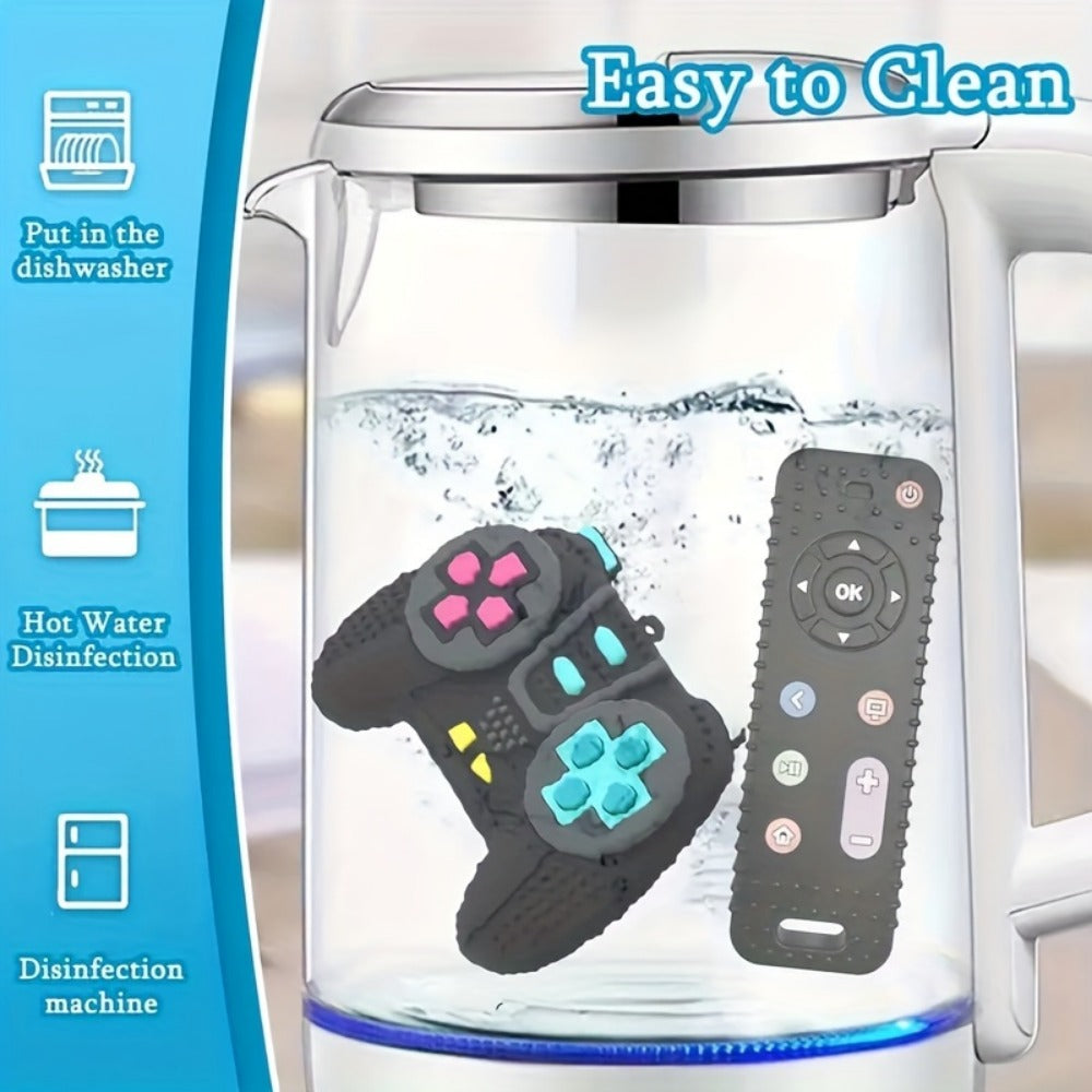 Baby Remote Control Teething Toys - Soft TV remote and game controller chew shapes