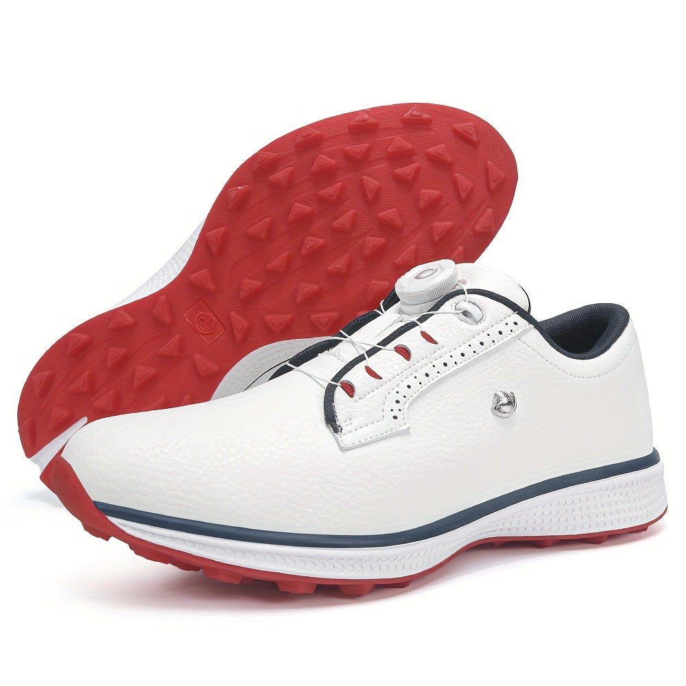 THESTRON Men'S Lightweight Golf Shoes - Non-Slip TPU Sole, Breathable PU Upper, All-Season Comfort for Outdoor Training & Casual Wear (EU 39-49), Sports Footwear