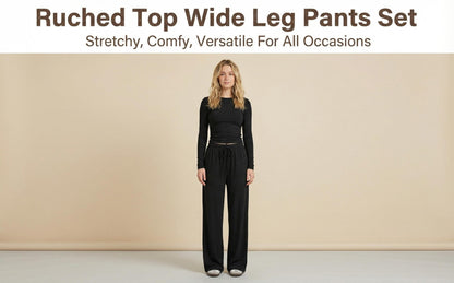 2026 [Elegant Direction]Relaxed And Sophisticated Fashion Casual Outfit, Pants + Fitted Long Sleeves