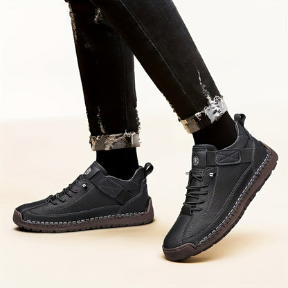 Men's High-Top Casual Ankle Boots - Elastic Closure and Rubber Sole