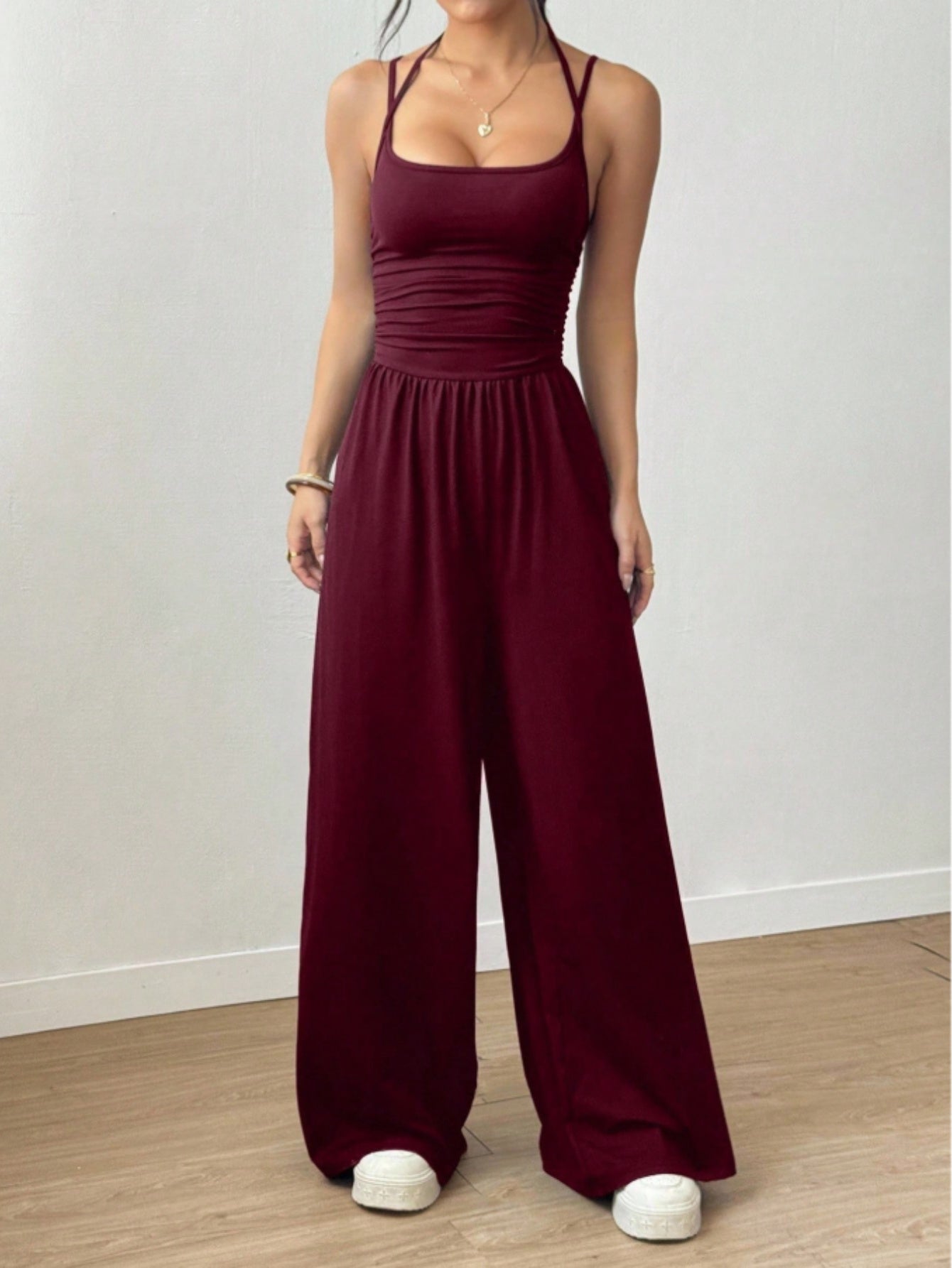 Casual Loose-Fitting Pleated Jumpsuit for Women, Suitable for Spring And Summer