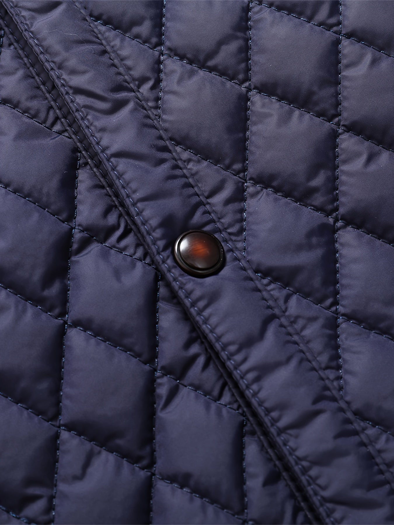 Men's Casual Stand Collar Plaid Side Seam Pocket Patchwork Jacket