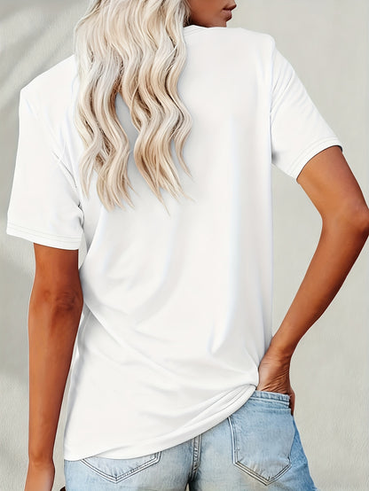 Women's Funny "Blended Adult Is a Scam" T-Shirt - Retro Humorous Slogan Short Sleeve Round Neck Blouse Suitable for Her Gift, Casual Statement Top for Daily Wear & Humor Apparel, Machine Washable Comfortable Everyday Outfits