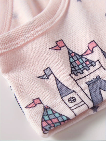 [Random] Random 6pcs ' Cute Flower And Animal And Cloud Print Briefs, Cartoon Pattern Panties, Soft And Comfy Underwear Set, for All Season Wearing