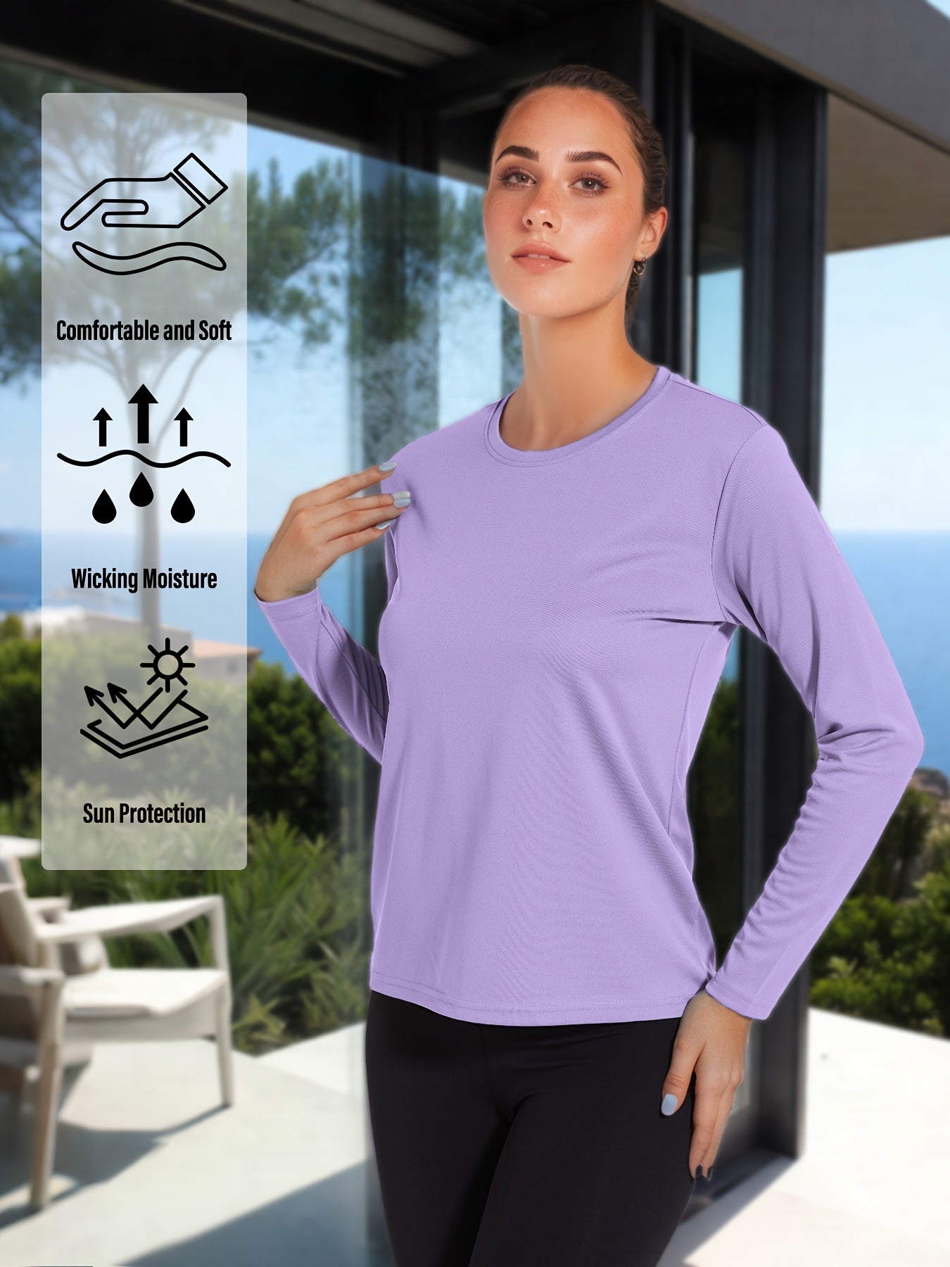 5pcs Women's Quick-drying And Breathable Long-sleeved T-shirt Set, Basic Base Layer for Training, Moisture-wicking, Women's S Tops, Suitable for Casual Attire.