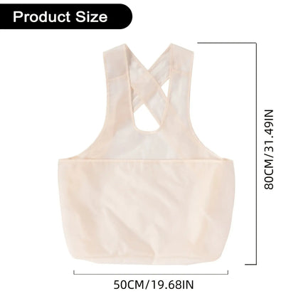 Women'S Heavy-Duty Multifunctional Portable Laundry Apron with Adjustable Cross-Back Design - No Bend-Over Drying Apron for Clothes, Fruit & Vegetable Picking, All-Season Work Apron with Pockets, Durable & Comfortable for Home, Farm, Market Use -