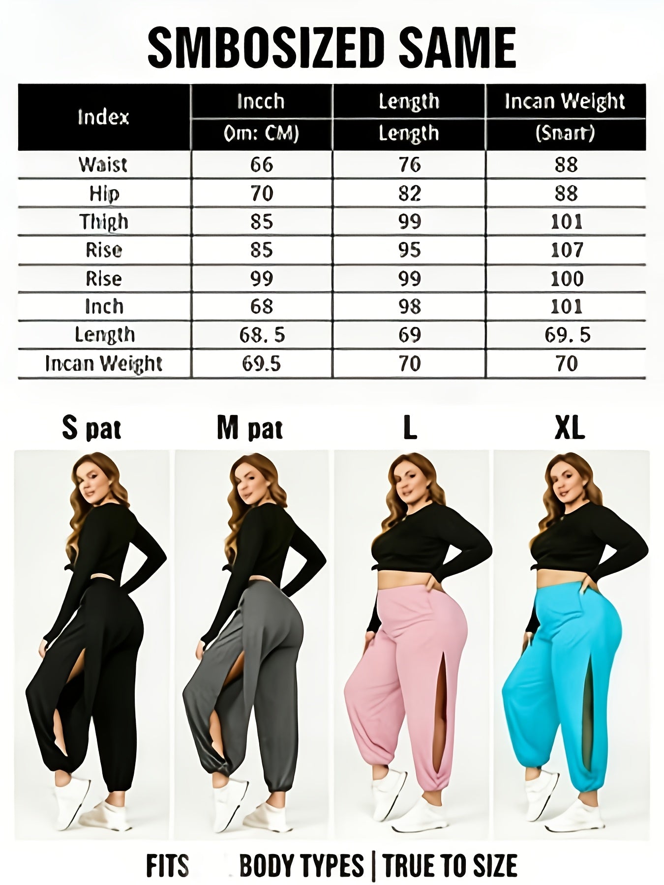 4pcs Women'S Autumn Clothing, Women'S Halloween Costumes, High-Waisted Harem Pants with Thigh Slits - Black Loose Casual Lantern Pants, Breathable, Suitable for Spring/Summer/Autumn, Casual Pants