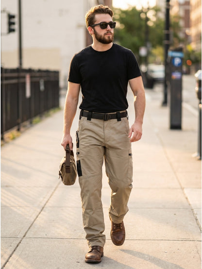 Men's Cargo Pants - Multi Pocket Workwear Style 874469