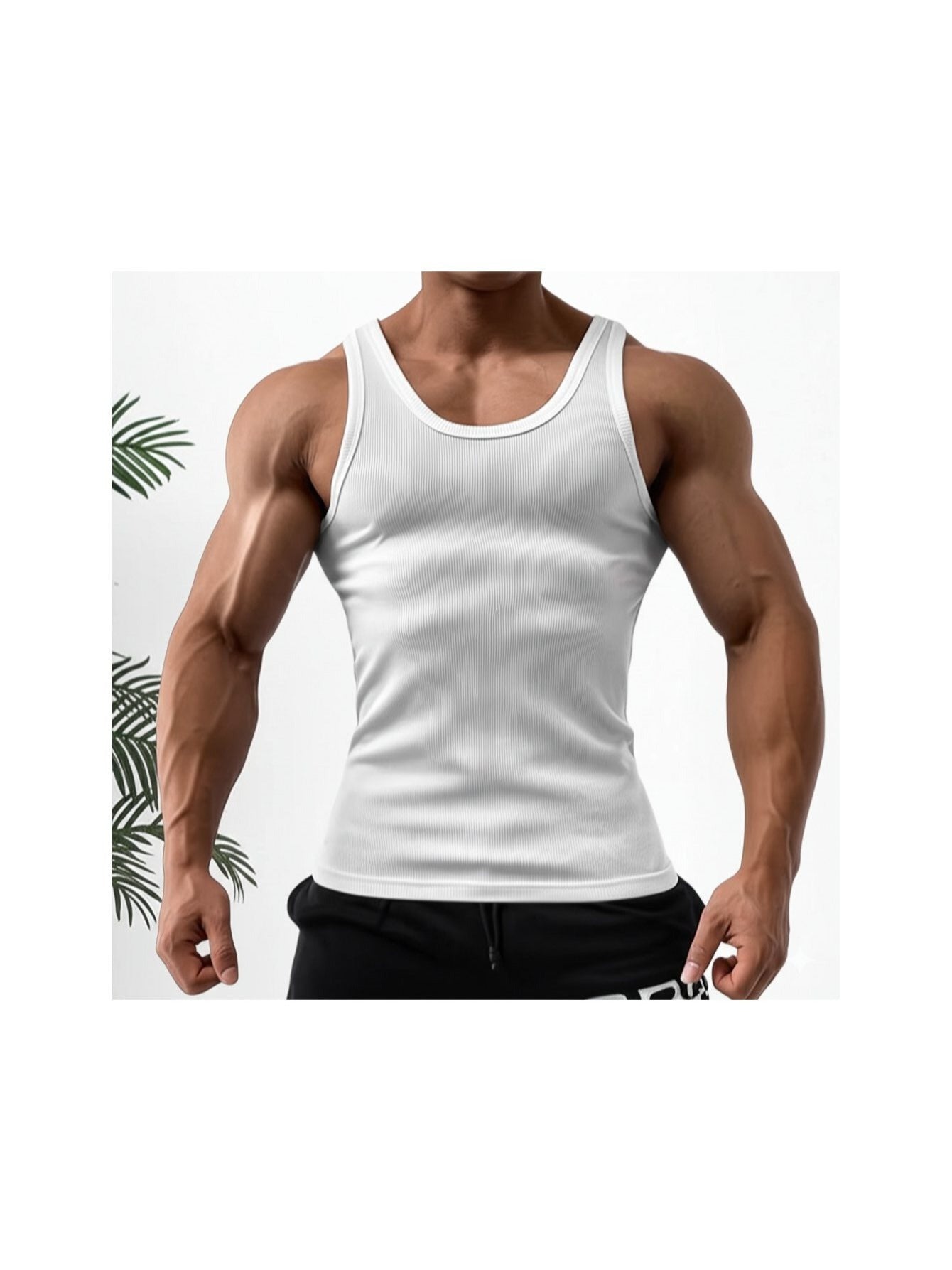 3 Pack Men's 100% Cotton A-Shirts Undershirt Plain Ribbed Tank Top