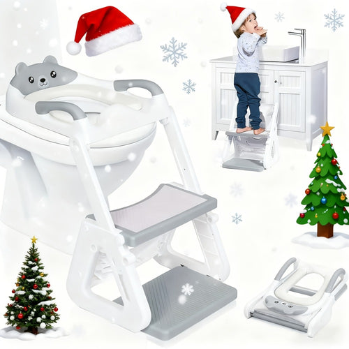 Potty Training Seat - Adjustable 2-In-1 Toilet Step