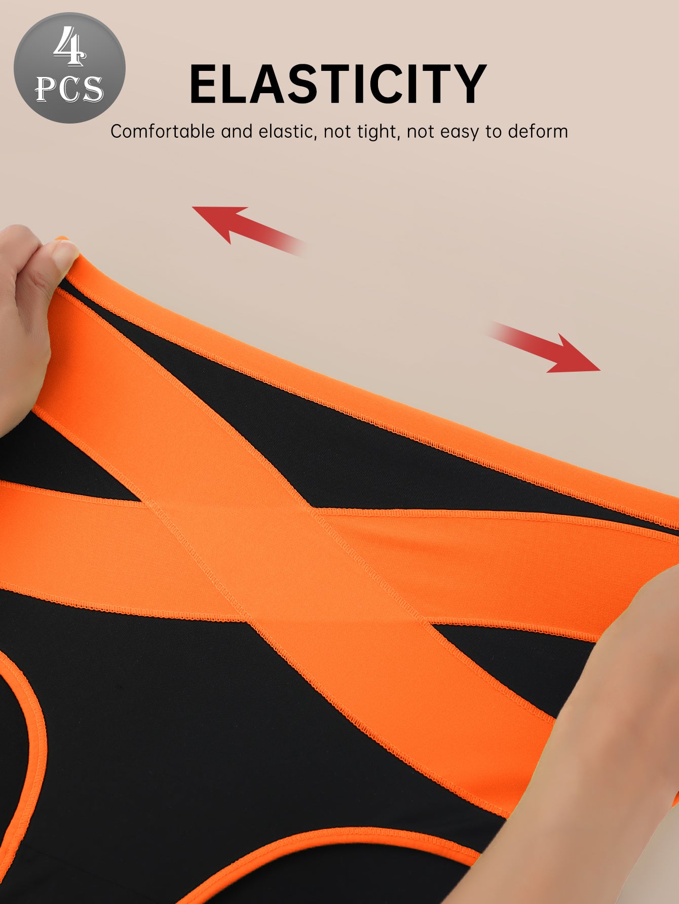 4pcs High Waisted Women'S Triangle Panties Elegant Style Daily Commuter Holiday Gift Fashion Drawstring Pants
