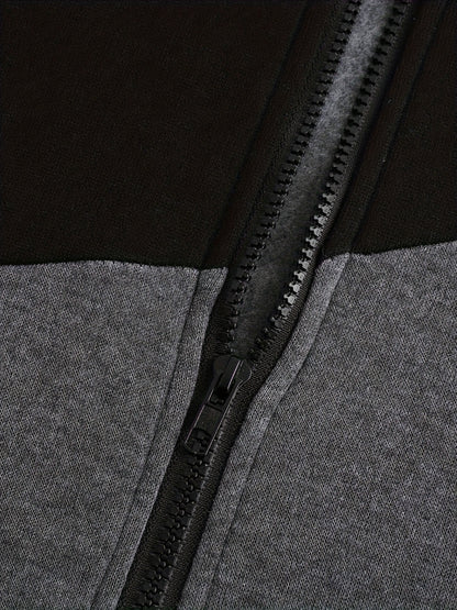 Men's Dark Gray Polyester Jacket - product view 13