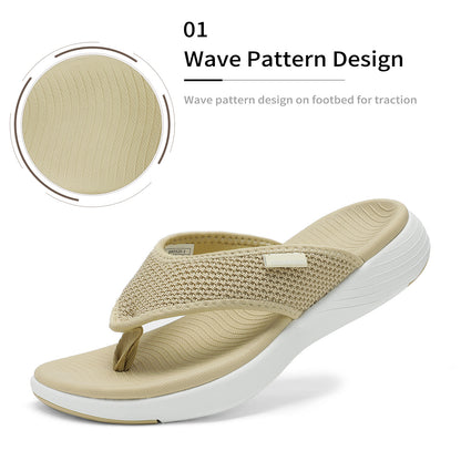 Womens Sandals - Comfortable Soft Sole Slides - Stylish Summer Beach Wear for Vacation, Poolside, Outdoor - Quick-Dry, Breathable - Women's Support Flip Flops Comfortable Thong Sandals
