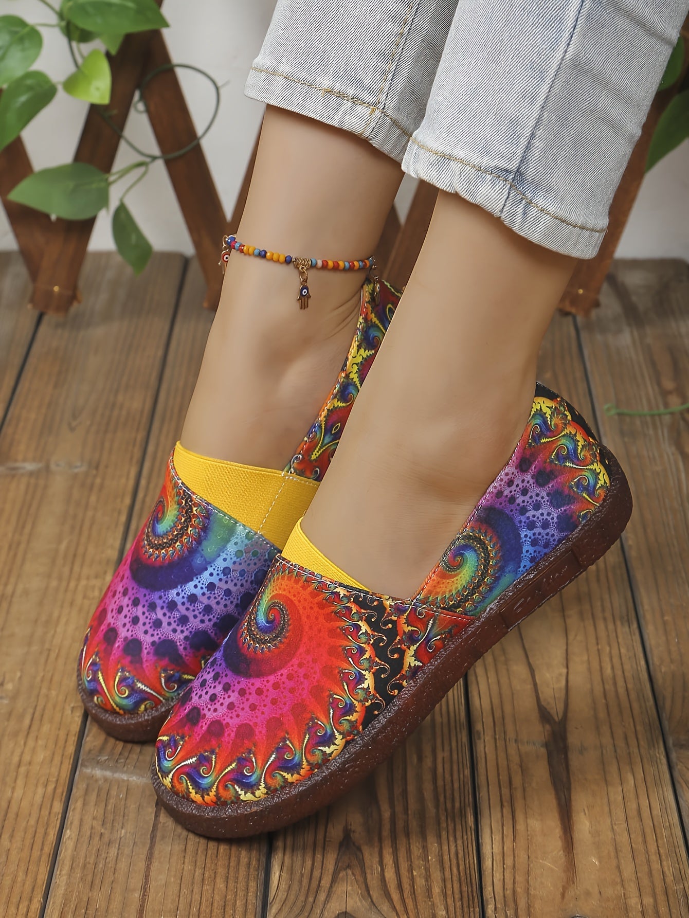 New Ultra-Soft Outsole, Stylish And Comfy, Colorful Round-Toe Versatile Artistic Flat Shoes with a Shallow Mouth., Women Shoes