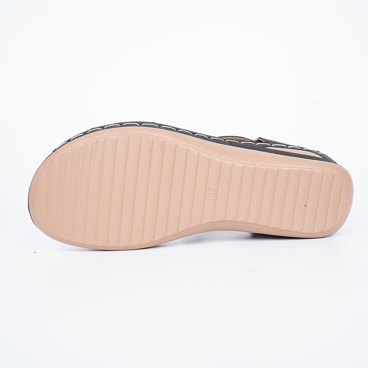 2026 New Black Womens Platform Wedge Sandals Summer Shoes for Women - 2.17inch Woven Wedge Platform Adjustable Golden Buckle Metal Accents Comfy Open Toe Cut-Out Slip-On All Day Wear Ideal Beach Vacation Everyday Style, Women Shoes