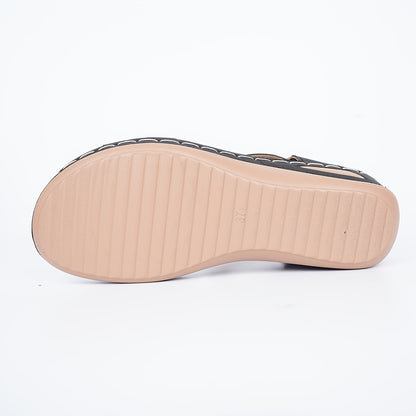 2026 New Black Womens Platform Wedge Sandals Summer Shoes for Women - 2.17inch Woven Wedge Platform Adjustable Golden Buckle Metal Accents Comfy Open Toe Cut-Out Slip-On All Day Wear Ideal Beach Vacation Everyday Style, Women Shoes