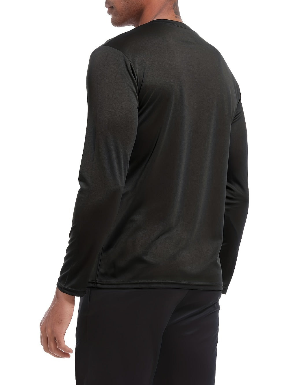 Men's Performance T-Shirt - Crew Neck Long Sleeve Streetwear Style