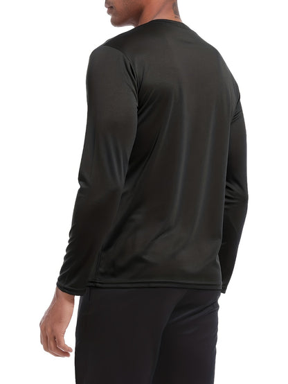 Men's Performance T-Shirt - Crew Neck Long Sleeve Streetwear Style