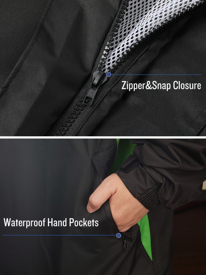 Men's Rain Suit High Visibility Reflective Work Rain Jacket Pants For All Sport Farm Fishing Motorcycle