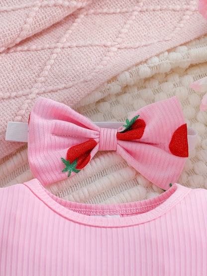 Girls' Striped Bodysuit with Tulle Skirt