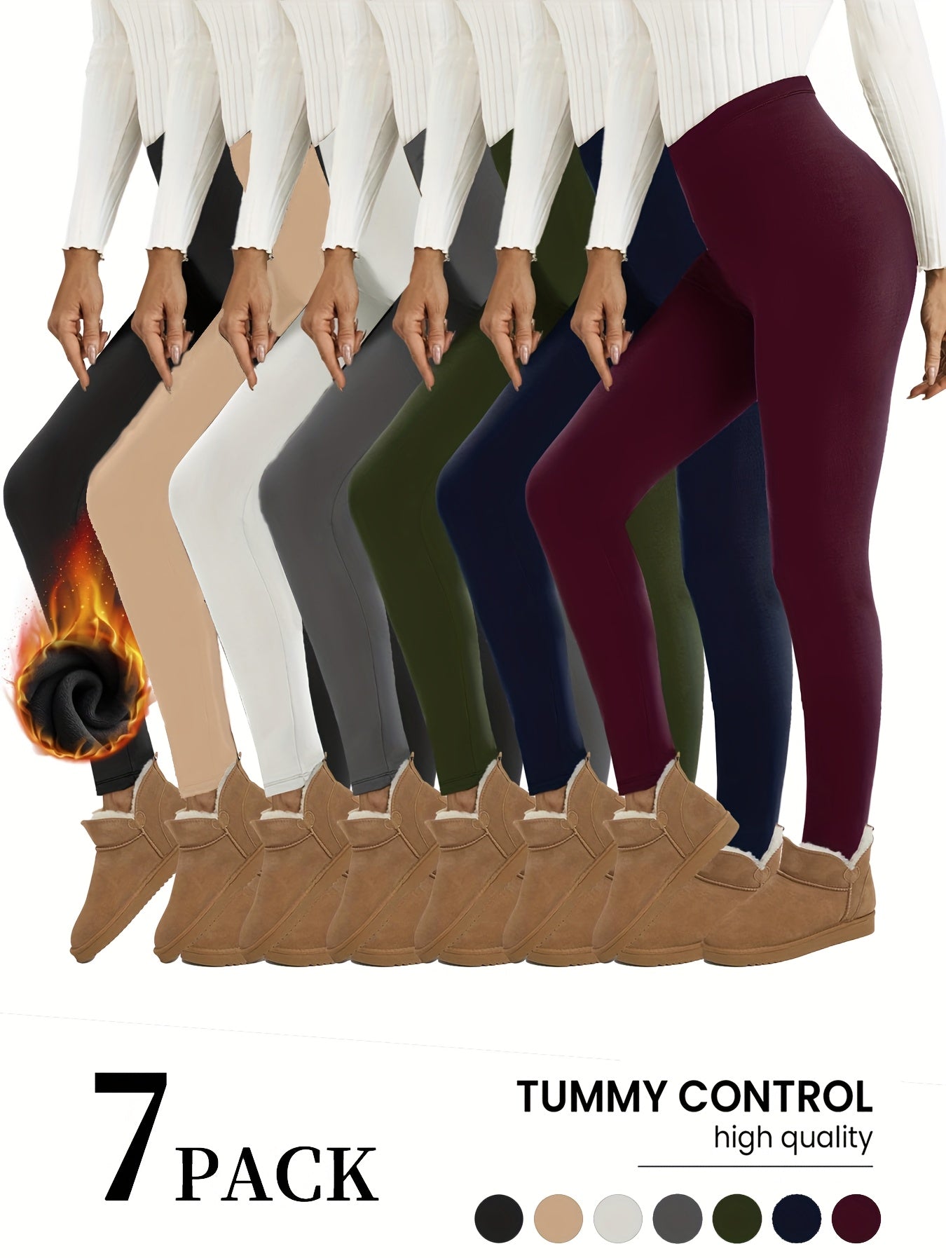 Women's Black Polyester Leggings - product view 3