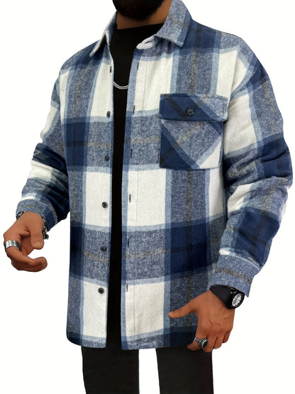 This Unisex, Retro-style Casual Shirt Features A Classic Plaid Design And A Minimalist Aesthetic. The Collared Design Makes It Suitable For Year-round Wear, And The Loose, Comfortable Fit Caters To Various Styling Needs. A Small Gift Is Included.