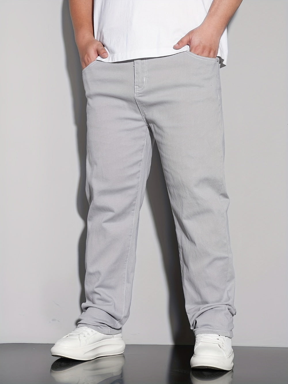 Men's Straight Leg Jeans - Black Denim Clean Finish Weekend 523045