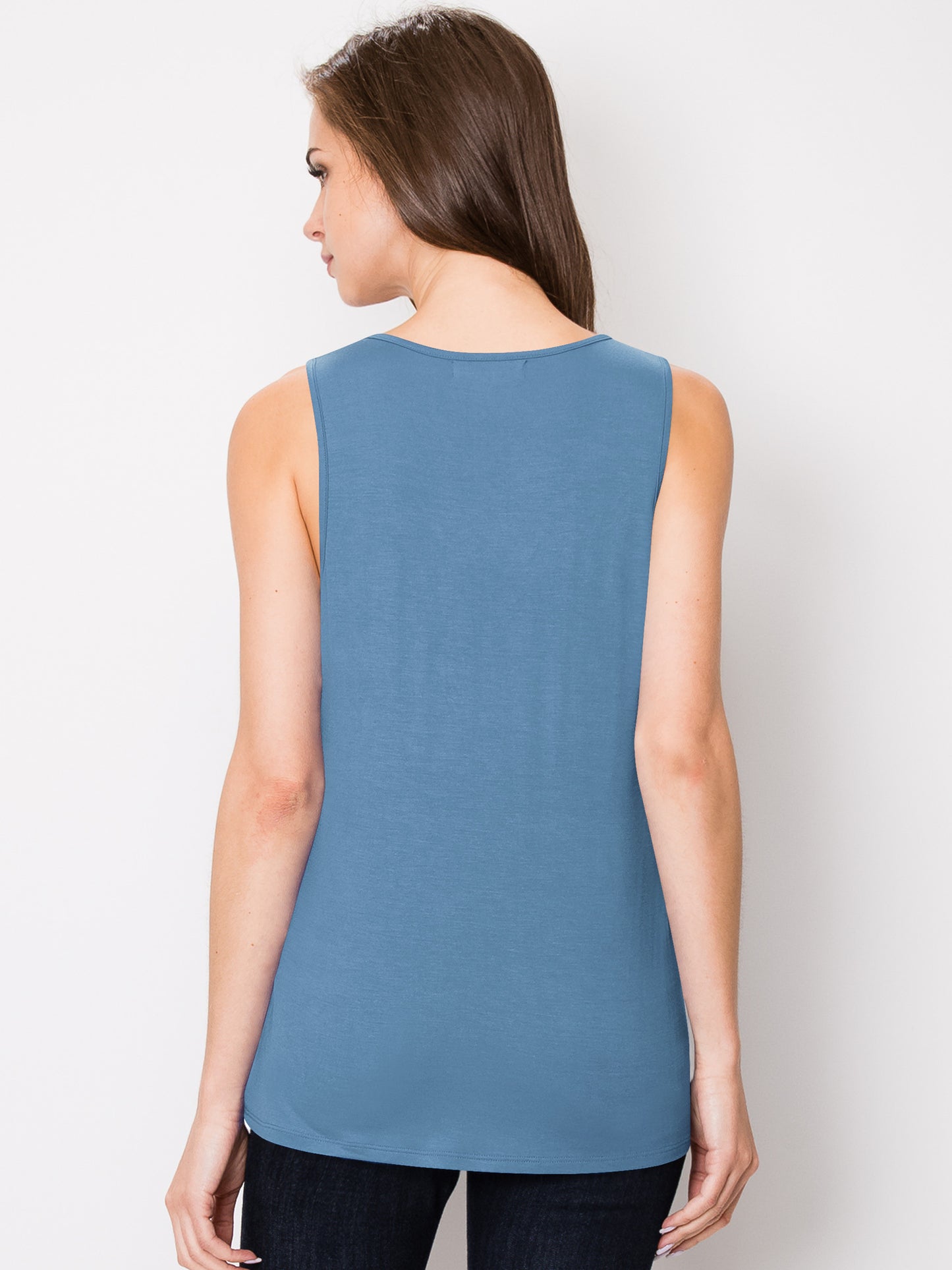 Women's Sleeveless Scoop Neck Loose Fit Tank Top