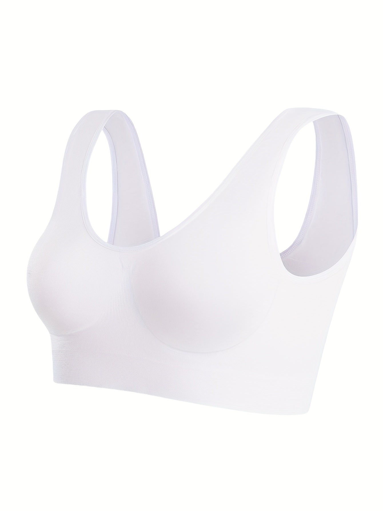 5 Solid Seamless Sports Bras, Comfortable And Breathable Bras, Women's Underwear And Suspenders