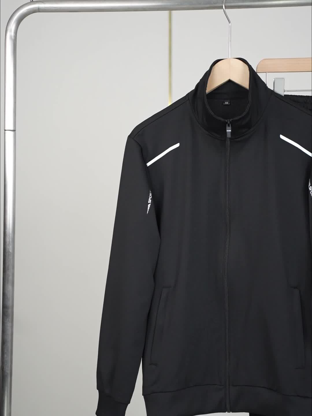 Men'S Casual Zip-Up Jacket And Sweatpants Set for Spring And Autumn Sports