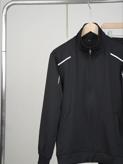Men'S Casual Zip-Up Jacket And Sweatpants Set for Spring And Autumn Sports