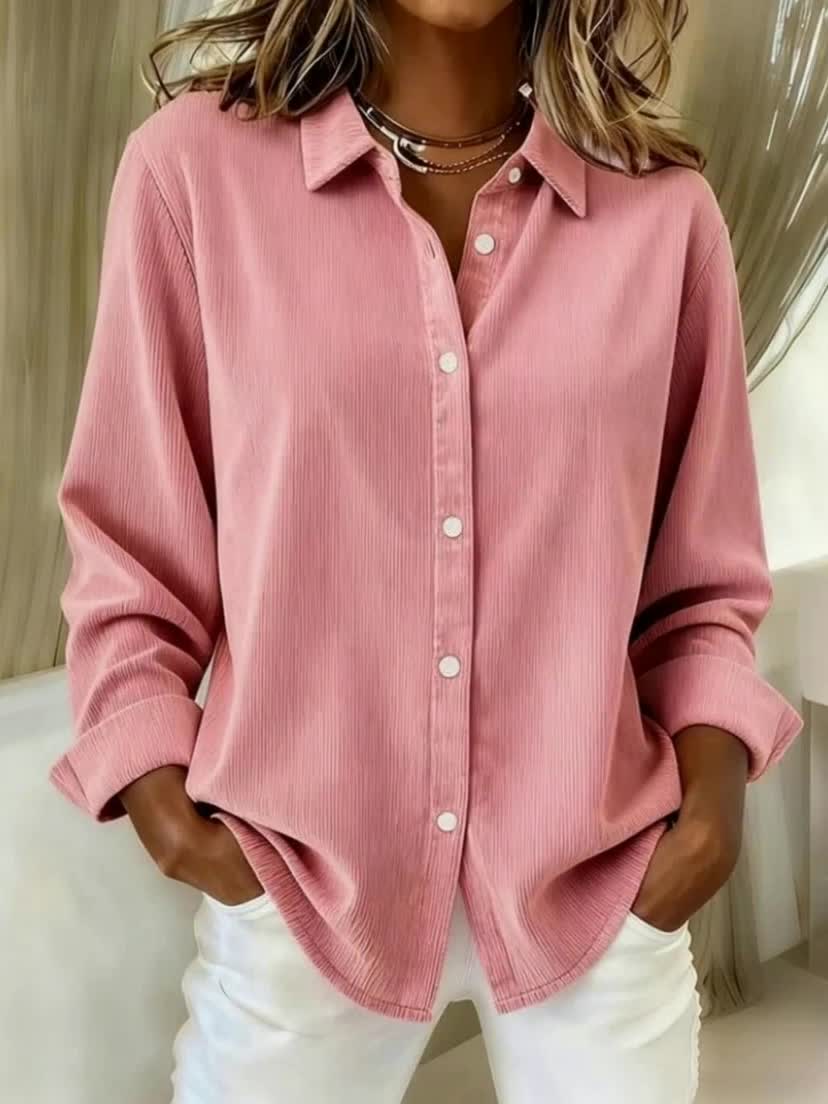 Women's Pink Polyester Blouse - product view 3