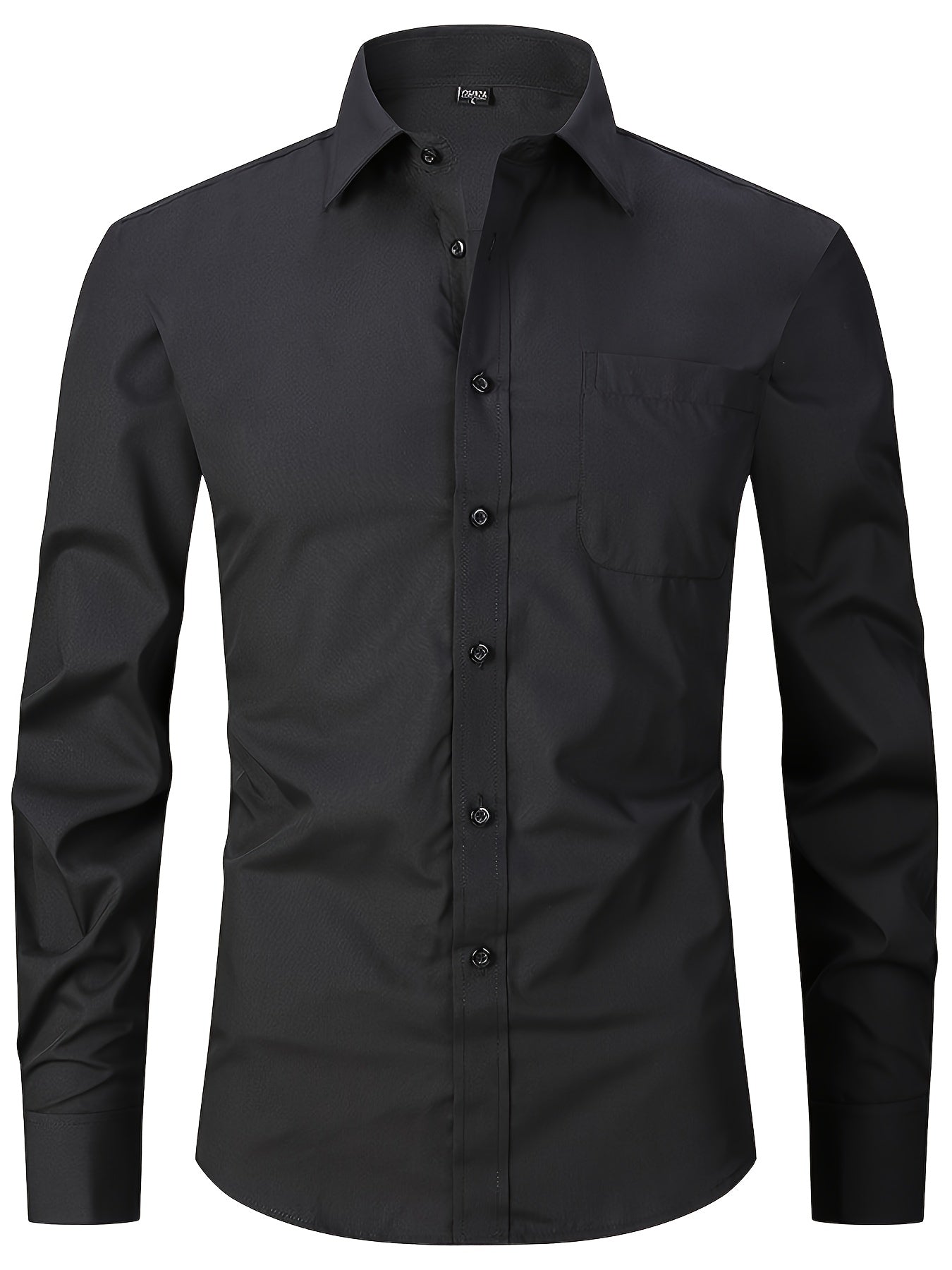 2025 New Men'S French Shirt Double-Barrel Sleeve Business Formal with Premium Cufflinks, Wedding Banquet Office Elegant Slim Fit