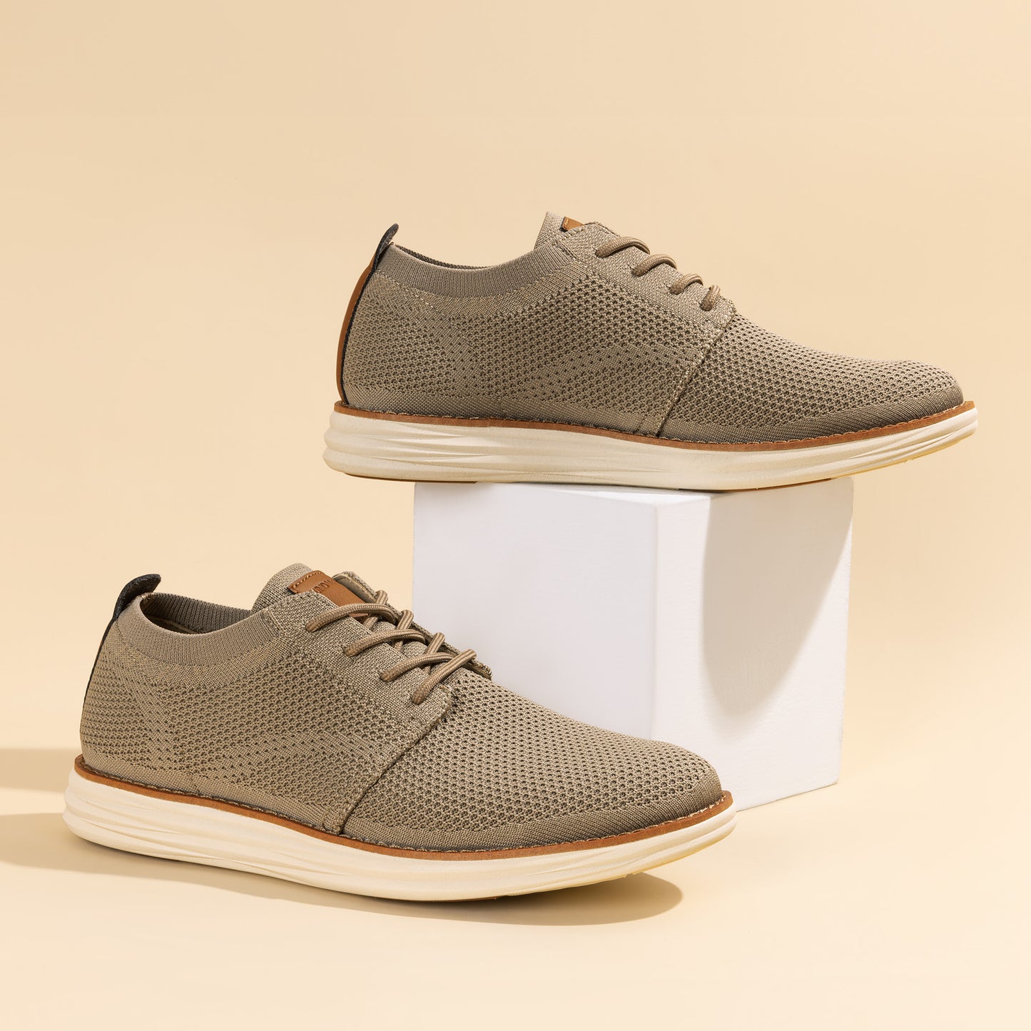 Bruno Marc Men's KnitFlex Breeze Mesh Sneakers Oxfords Lace-Up Lightweight Casual Walking Shoes