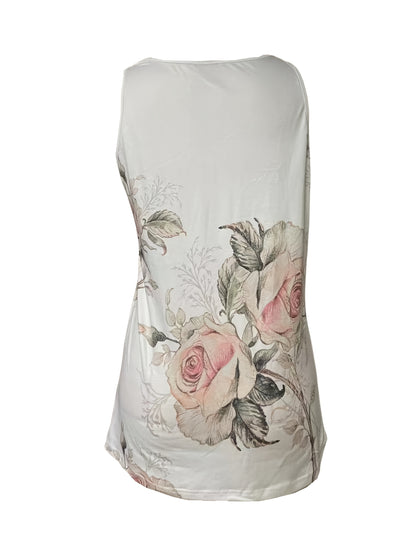 Trendy Sleeveless Vest with Prints And Nail Buttons for The Summer