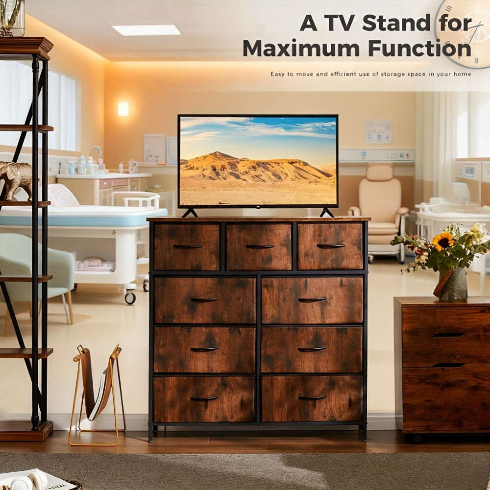 Wardrobe, Storage Cabinet, Large Storage Space, Upgraded Version Is More Sturdy And Easier To Install. Integrated Slide Rail, Fabric Drawer, Lightweight And Wear-resistant, Suitable For Office Storage
