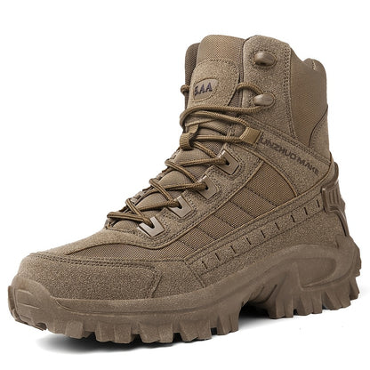 Men'S High-Top Tactical Boots | Heavy-Duty All-Terrain Outdoor Footwear with Slip-Resistant Rubber Soles | Ergonomic Design for All-Weather Hiking, Hunting, Climbing, and Mountaineering | Durable and Comfortable for Extended Wear