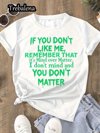 Casual Short-Sleeve T-Shirt for Women Featuring a Green Text Design on a Black Background, Perfect for Summer And Spring. Ideal for Occasions Like Mother'S Day, Anniversaries, Or June 10Th